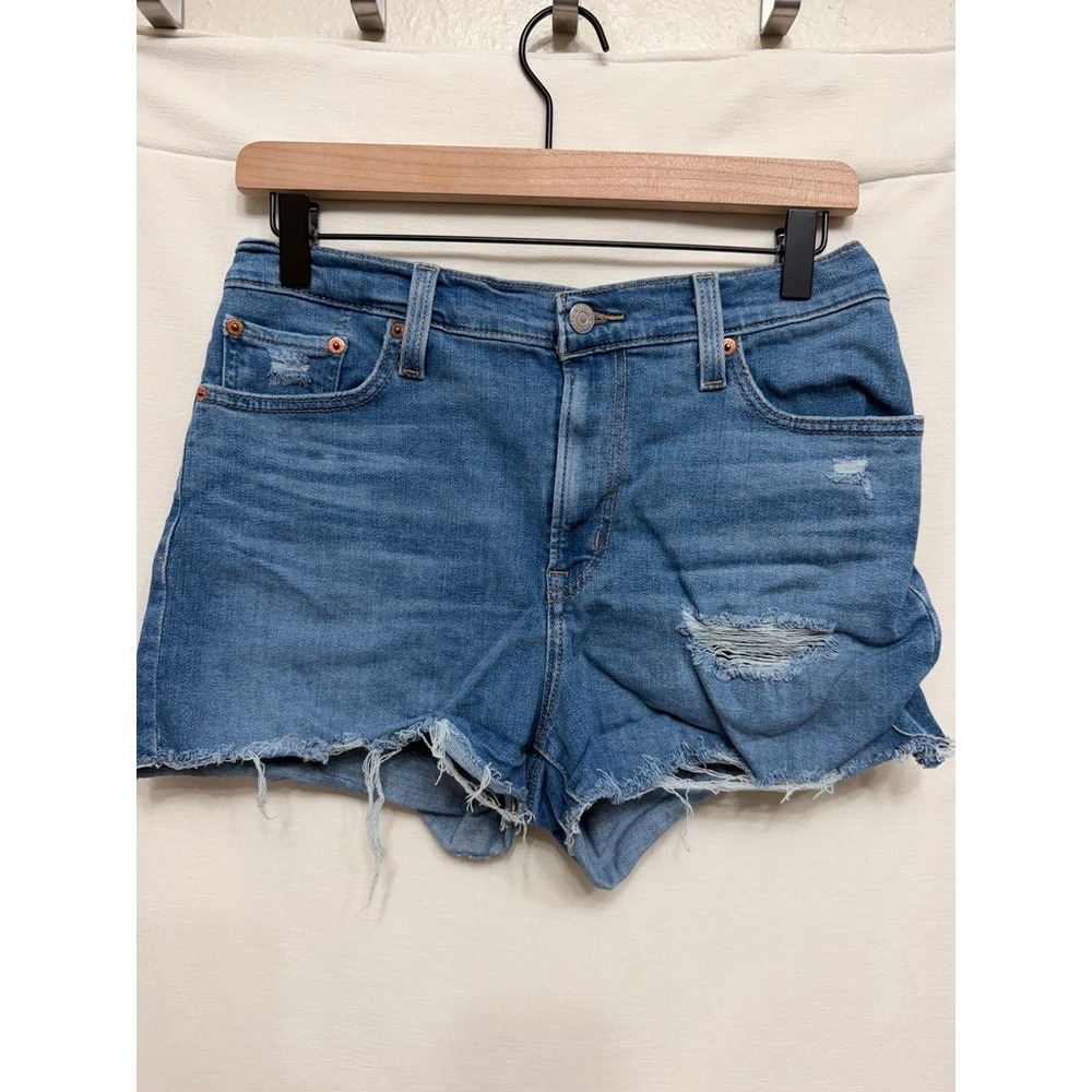 Levi High-Rise Cut Off Denim Shorts Women 29 Blue | Streetwear Retro